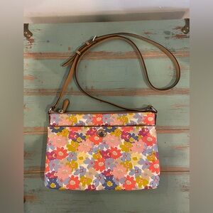 Coach Floral Peyton Crossbody w/Matching Wristlet (EUC)